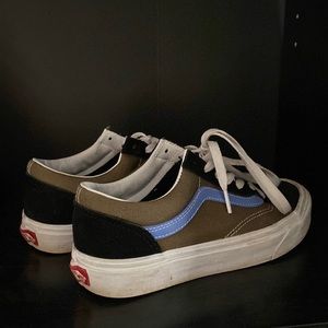 Vans Old Skool Sneakers Womens Us 7.5 Black Green Blue